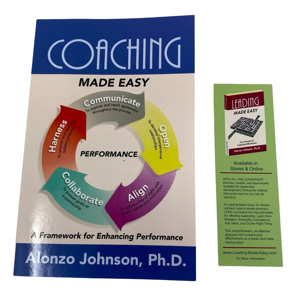 Signed Alonzo Johnson Ph.D. Hiring Made Easy‎ As Pie & Coaching Made Easy Books - Picture 5 of 6